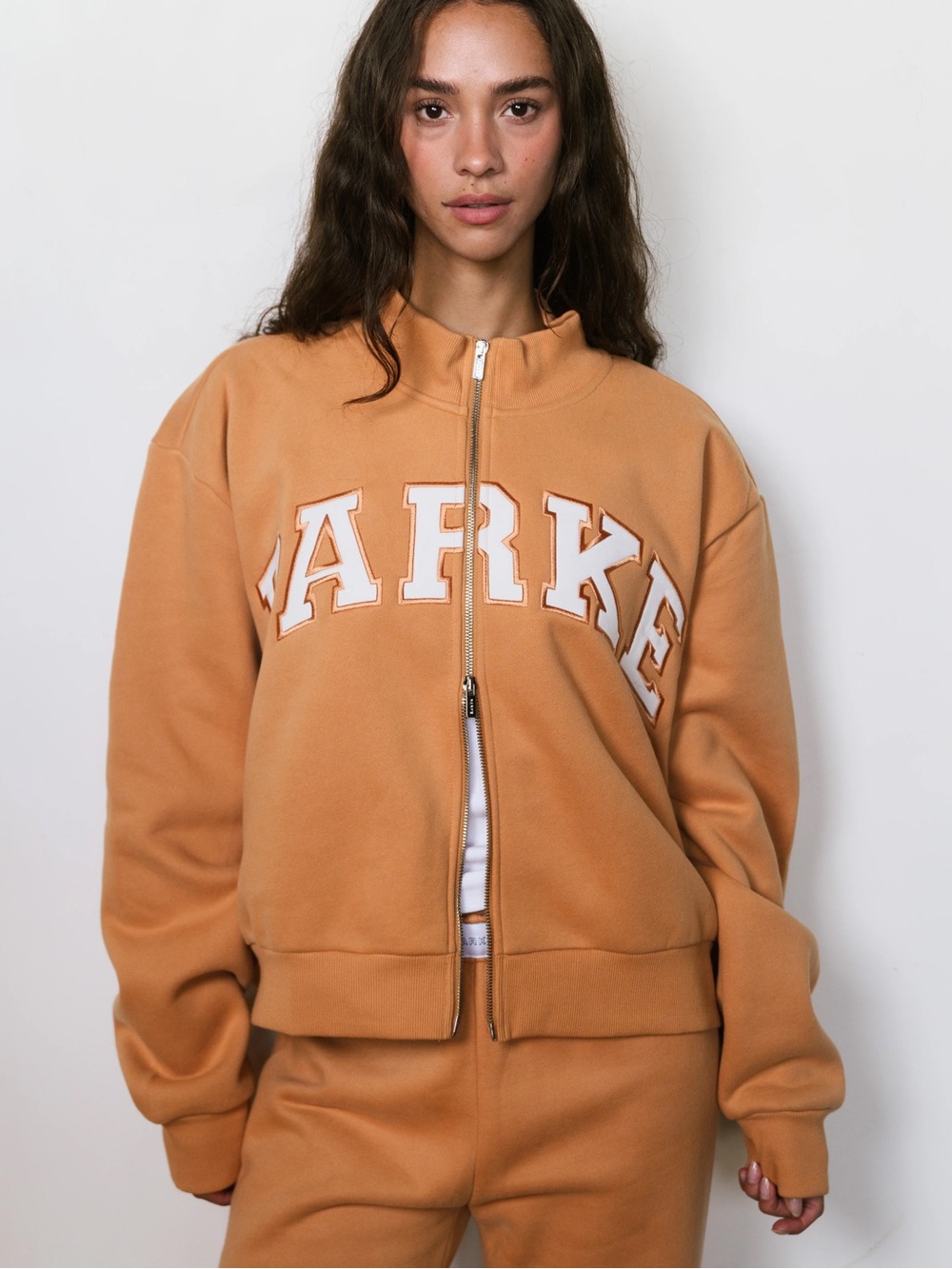 PARKE Zip Up Varsity Mockneck